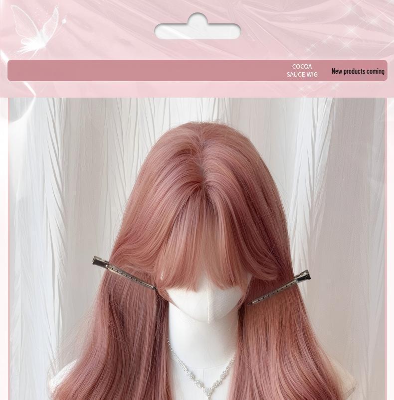 Cherry Blossom Pink Straight Wig - Fluffy Natural Look for Goddess Vibe Cosplay