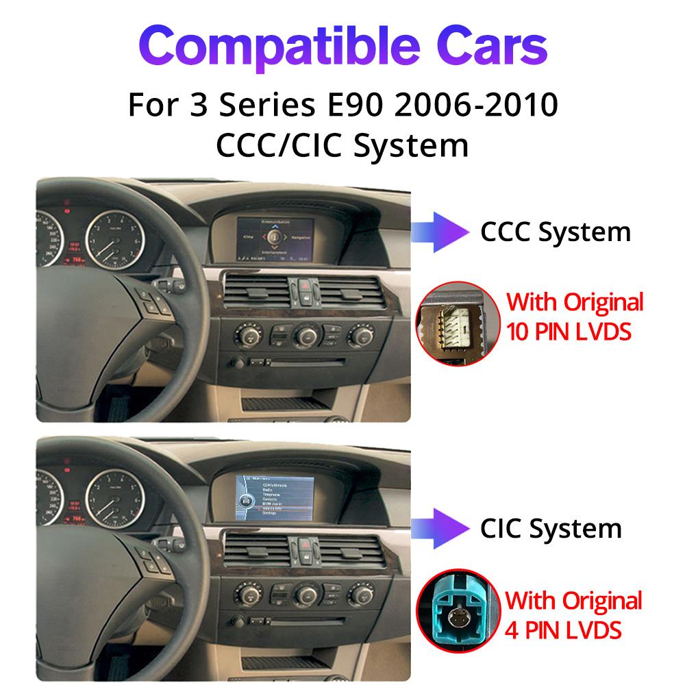 8,8-дюймовый беспроводной автомобильный радиоприемник Carplay для BMW 3 Seires E90 LHD 2006-2012 CCC CIC система Android 13 GPS мультимедийный видеоплеер FM BT