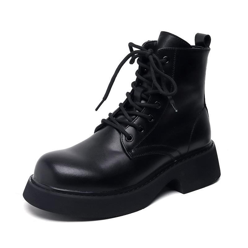 Суперпопулярные ботинки Мартин на толстой подошве от интернет-знаменитости, мужские, осень-зима 2024, в британском стиле, ретро, для выхода в свет, полусапоги 2919-J