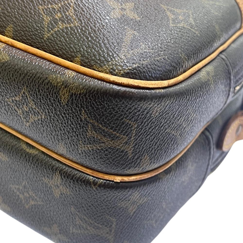 Louis Vuitton M45254 Monogram Reporter PM Crossbody Shoulder Bag Brown