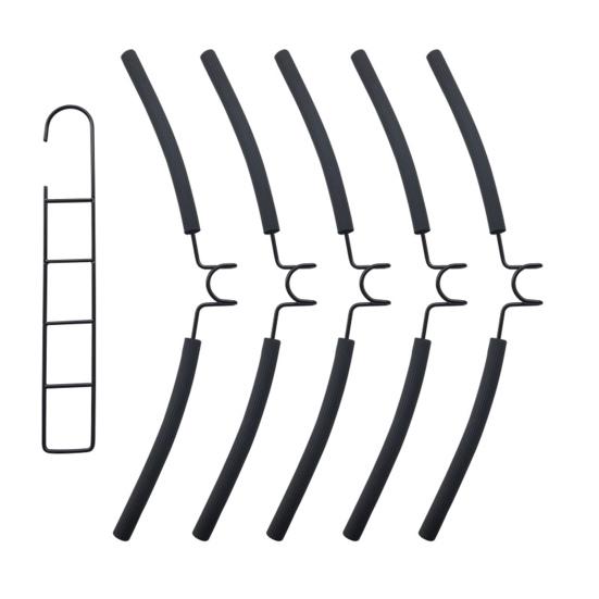 Clothing Hanger Multi-Layer 5-in-1 Anti-slip Design Space Saving Closet Organizer for Shirts Dresses Sweaters