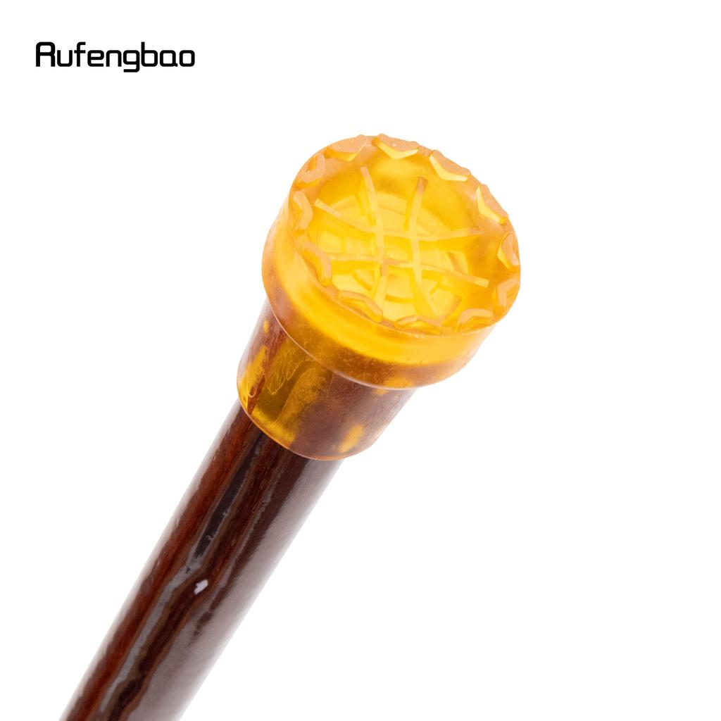 Brown Cicada Bamboo Wooden Single Joint Fashion Walking Stick Decorative Cospaly Cane Halloween Mace Crutch Wand Crosier 92cm