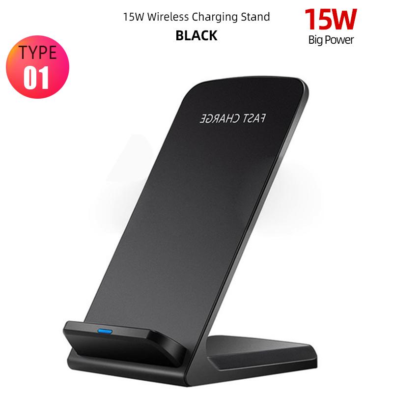 15W Fast Wireless Charger For iPhone 14 13 12 11 ProMax X XS Samsung S21 S20 S10 Note 20  Xiaomi 9 10 Phone Charging Stand