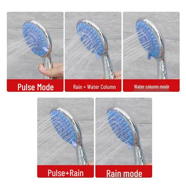 Exposed Shower Mixer Valve with Hot/Cold Faucet and Shower Head for Solar Heaters