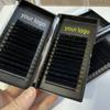 Оптовые поставки для наращивания ресниц Private Label из норки и кашемира 0,03 0,05 0,07 B C CC D Более темные Матовые Черные Пучки Ресниц