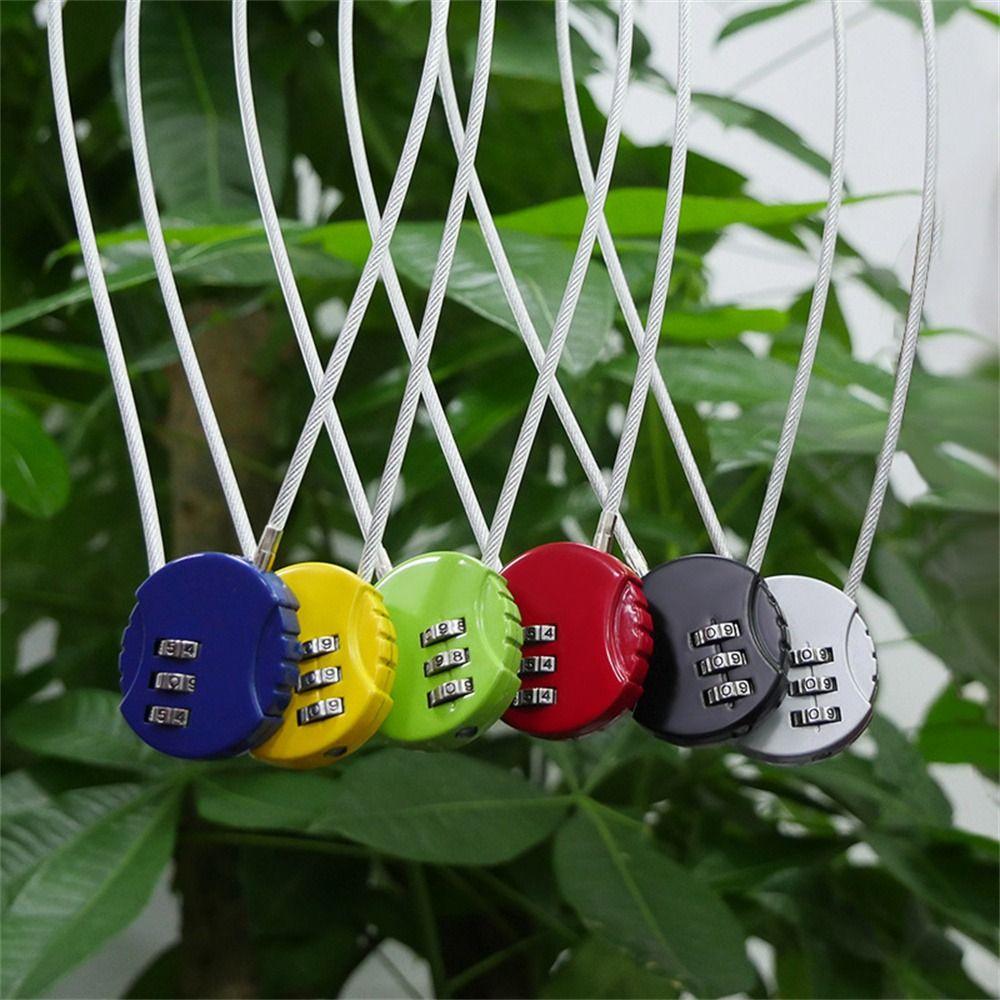 Wire Rope 3 Digit Bicycle Locks Cycling Lock Password Helmet Lock Helmet Lock Electric Vehicle Lock