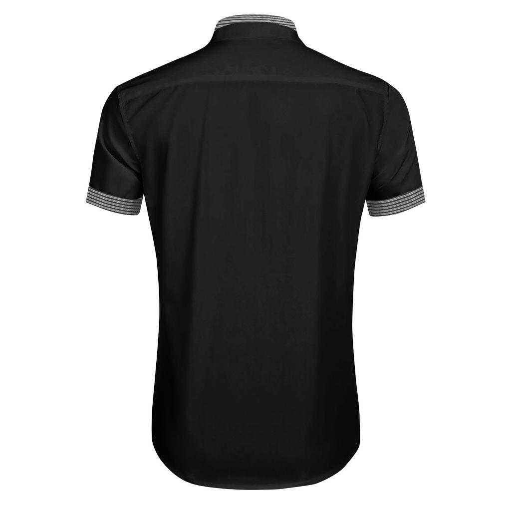 Мужские рубашки с коротким рукавом на пуговицах в полоску, мужские повседневные модные рубашки с коротким рукавом