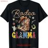 Rodeo Glamma Вестерн Ковбойский День Рождения Совместная Семейная Футболка винтажная Стильная стирка Дышащий Эластичный Топ Для Повседневной Носки