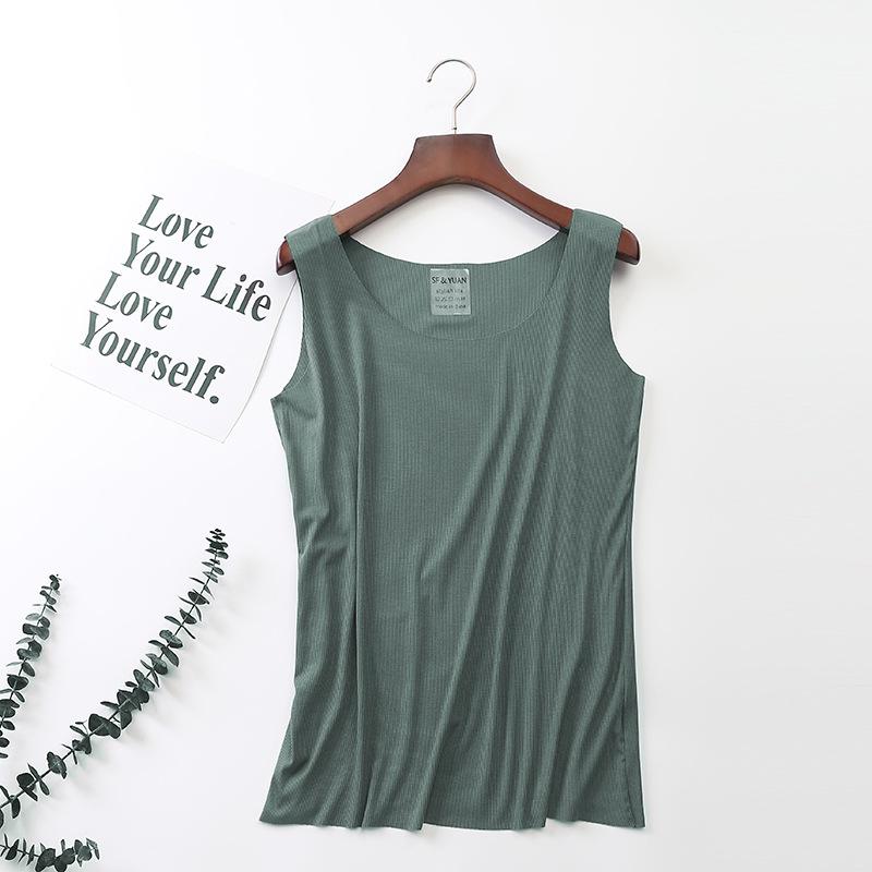 Women's Summer Modal Tank Top - Breathable, Sweat-Absorbent, Solid Color Camisole