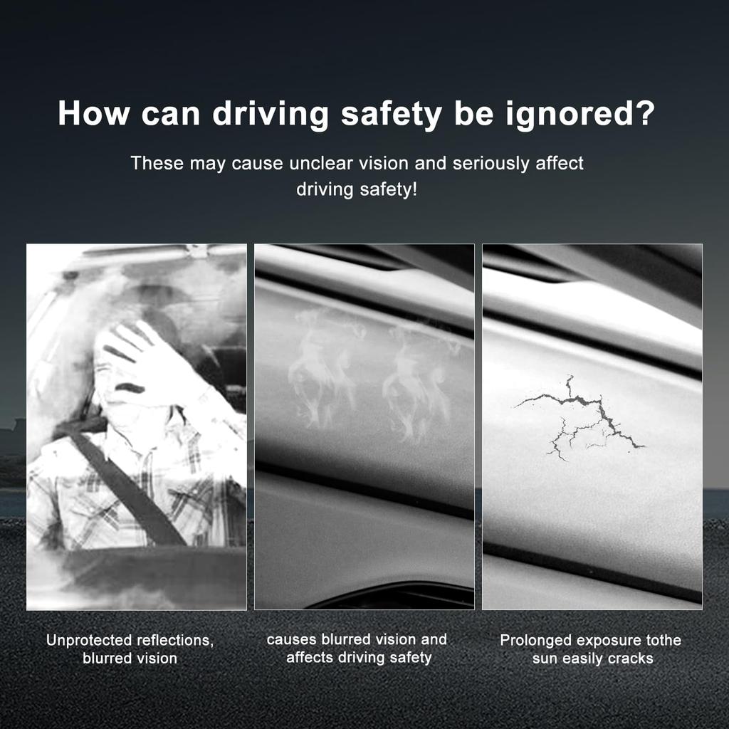 KUNGKIC Dashboard Sun for Lexus RC and RC200t F Sport Version L Cover, Protection, Non-Reflective, Black, 2015-2023 RC300, RC350, RC300h, (Right-Hand