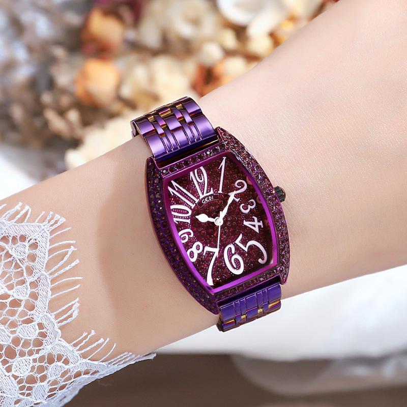 Fashion Light Luxury Steel Belt Watch Retro Wine Barrel Quartz Women'S Watch Niche Gypsy Women'S Watch