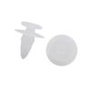 ACROPIX 50pcs Door Trim Panel Bumper Fender Fastener Splash Guard Push Rivet Retainer Clip 7mm White