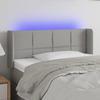 VidaXL LED Headboard Bedroom Furniture Single Bed Accessory Headboard Bed Frame Interior Light Grey 3123218