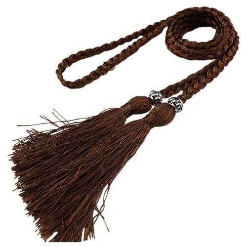 Woven Tassel Belt Self-Tie Dress Belt Waist Decoration Rope Braided Boho Style