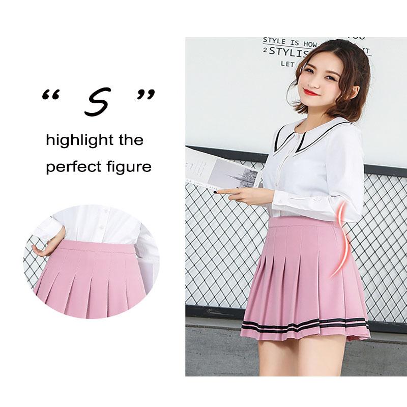 Юбки, женские вечерние полосатые юбки трапециевидной формы для девочек, школьная форма, юбки больших размеров, модная плиссированная юбка Y2k, повседневная тонкая мини-юбка