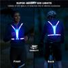 1PCS LED Reflective Running Vest USB Rechargeable High Visibility Night Running Riding Clothing Elastic Band,Safety Warning Vest