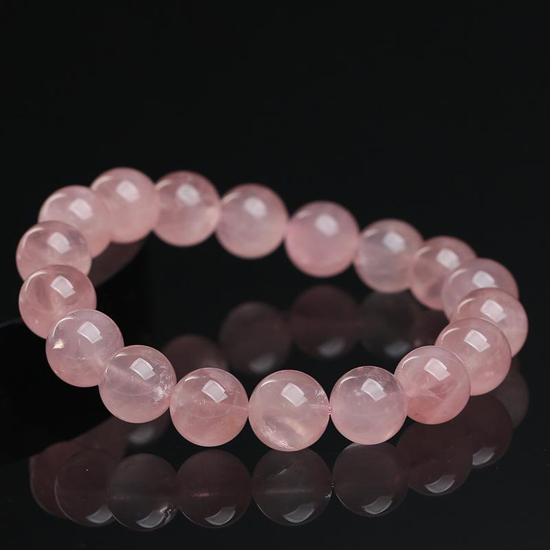 Hongchu Crystal Natural Grapefruit Agate Bead Bracelet Ice Madagascar Pink Quartz Bracelet