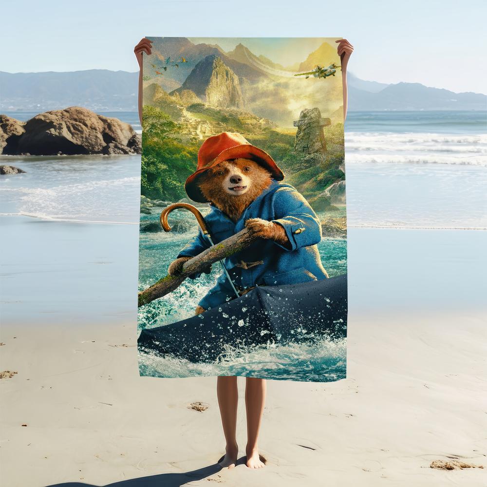 bear Towel Gym Shower Camping P-Paddingtons-S Quick Dry Sports Large Beach Towels Soft Film Classic Cute Pool Gift For Travel