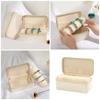 Elegant 2 Layers Jewellery Case with Lockable PU Leather Storage Box Home Accessory for Earrings Rings Bracelets