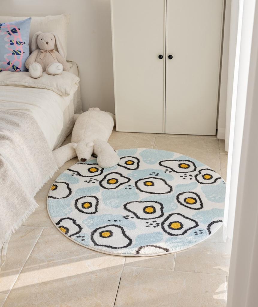 Современный стиль украшения гостиной круглый ковер утолщенный плюшевый прикроватный коврик ковры с мультяшным рисунком для спальни дома пушистый мягкий ковер