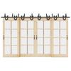 Sliding Door Hardware Set 366 cm Steel Black