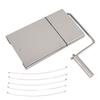 Cheese Slicing Board Stainless Steel Safe Cheese Cutting Plate for Block Butter Sausage Vegetables