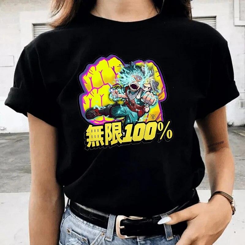 Одежда в стиле аниме Футболка Shoto Todorok Deku Harajuku Футболка My Hero Academia Футболка Boku No Hero Academia Футболка Бакугоу Футболка унисекс