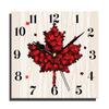 Wooden Square Wall Clocks Silent Non-ticking Battery Powered For Home Kitchen Living Room Office