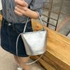 Summer fashion portable small bag women 2025 new simple bucket bag solid color versatile shoulder messenger bag