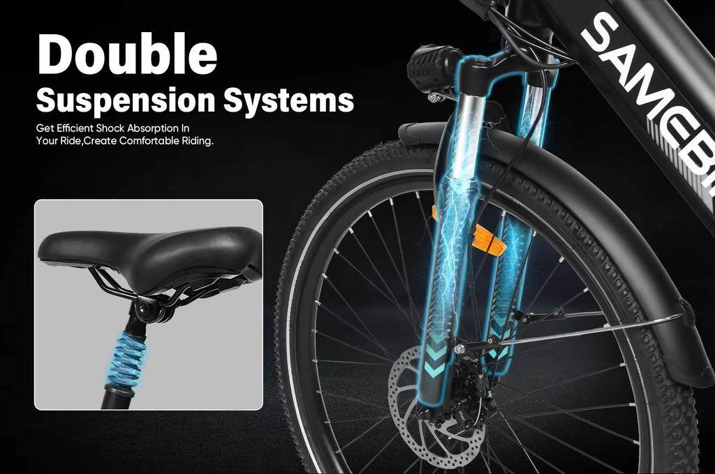 E-Bike New model SAMEBIKE RS-A01 Pro-T 36V15AH Removable Battery Electric Bike 26-Inch Tire Commuting Electric Bicycle