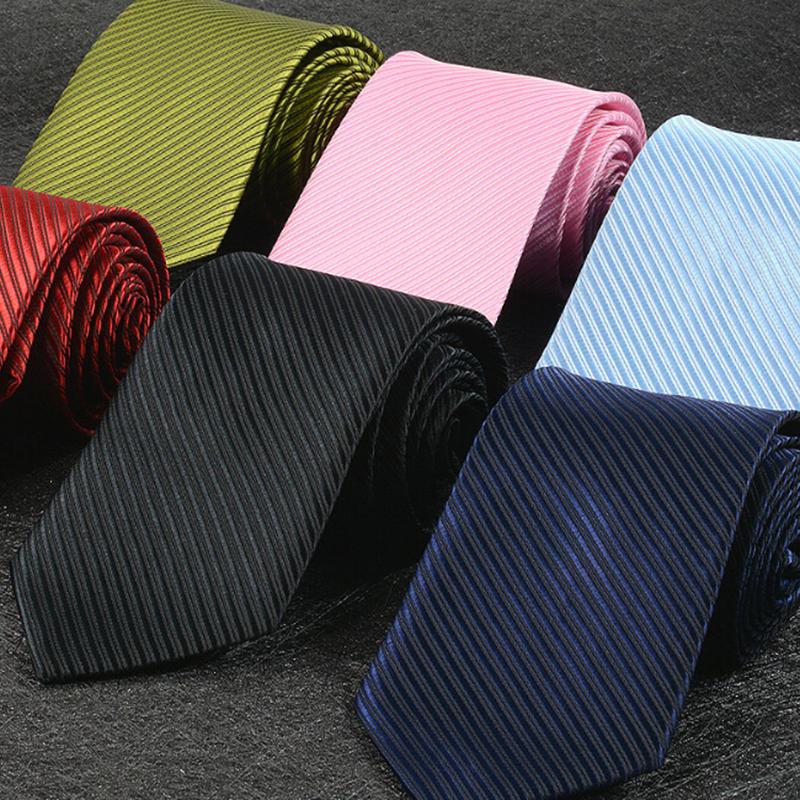 Jacquard Woven Classic Striped Tie Men's Silk Suits Ties Necktie