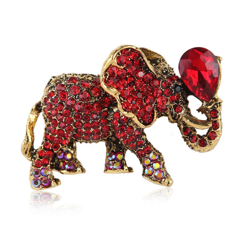 Модные хрустальные броши со стразами в виде животных, слонов, для женщин, для пальто, ювелирные аксессуары, подарки
