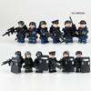 MOC Military Series Anti-terrorism Black Special Police Character Building Block Toys