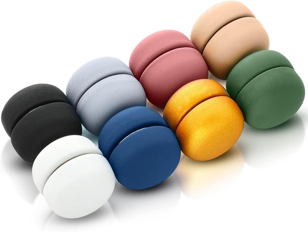 8pcs Hijab Magnetic Pins, Classic Round Shiny Matte Stable Scarf Clips, Colorful Multi-Use Pins For Women Clothing Scarves, Small Scarf Clips