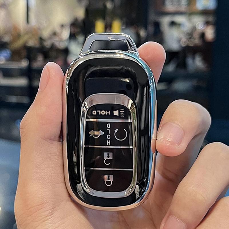 Автоматический Бесключевой Защитный Чехол Держатель Брелка Для Honda Accord Civic Hr-V Cr-V Pilot Sport Si Ex Ex-L 4/5 Кнопок Чехол-Крышка для Автомобильного Брелка