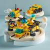 6IN1 строительные блоки полицейский грузовик инженерный кран городской пожарный автомобиль вертолет танк кирпичи набор игрушки для детей подарок детям