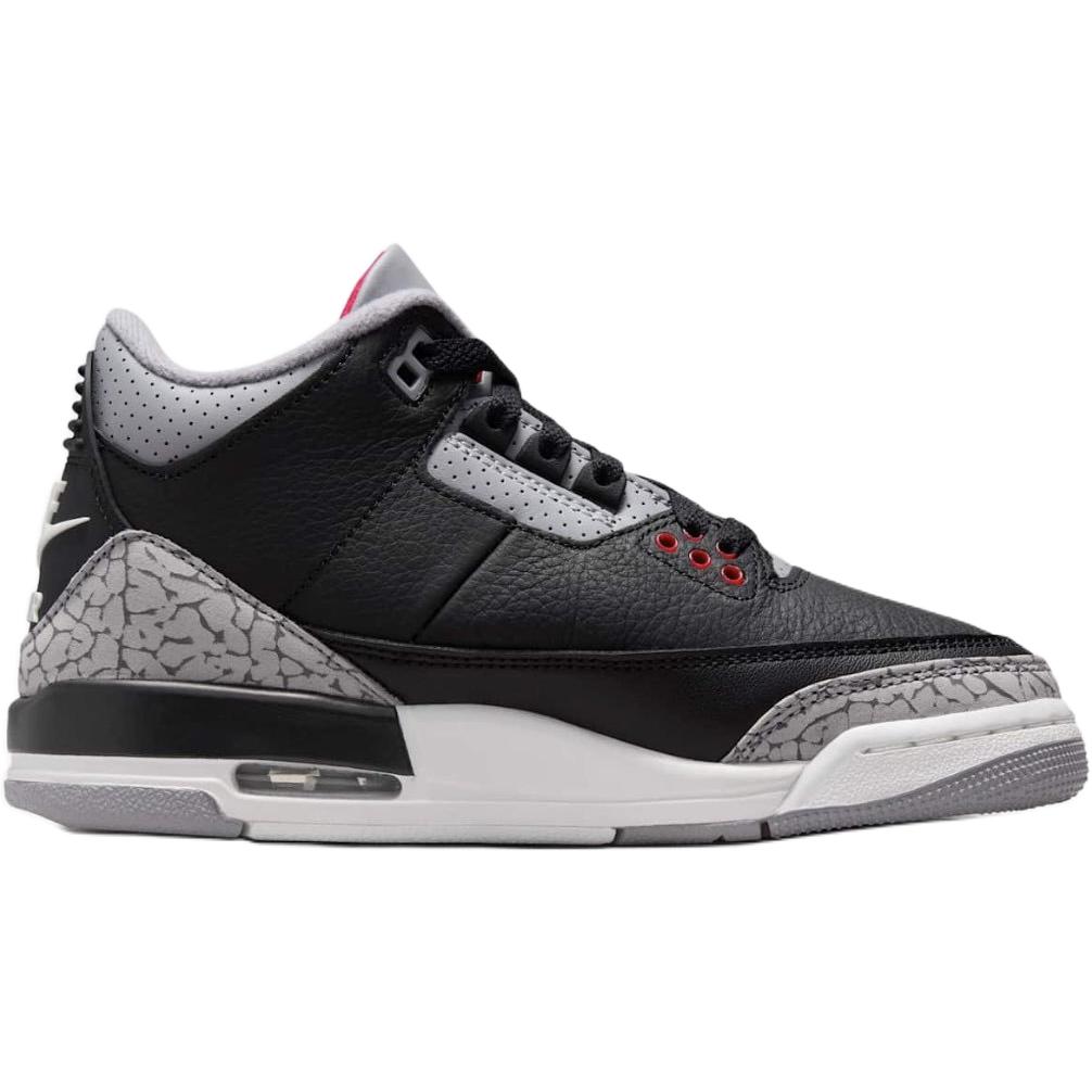 Air Jordan 3 Retro OG GS Black Cement 2024 Детские кроссовки Fire-Red Cement-Grey Sail DM0967-010