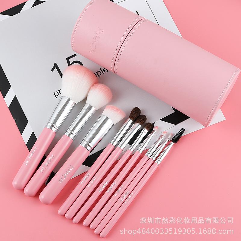 New RANCAI 10 makeup brushes set Cylinder set Brush full set Beauty tools Beginner pony hair