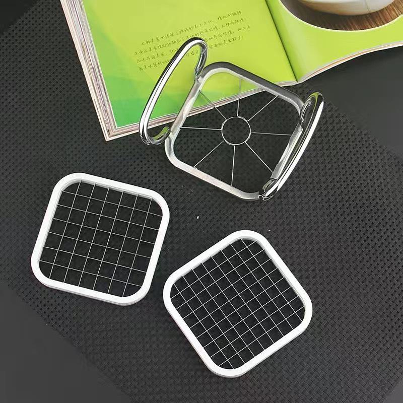 Нож для фруктов и овощей 5 в 1 из нержавеющей стали: Разделитель яблок, ломтерезка для картофеля фри, резак для редиса