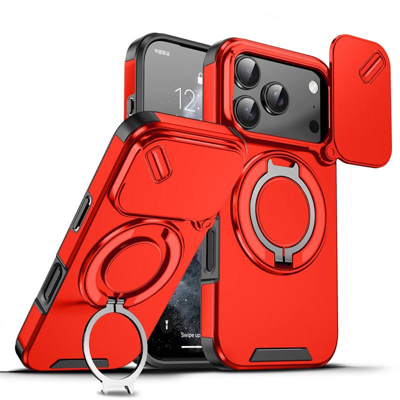 Прочный ударопрочный бронированный чехол для телефона для iphone 17 Pro Max 5G iphone17 Air 17Pro Защита объектива Магнитное кольцо-подставка для автомобиля Чехол