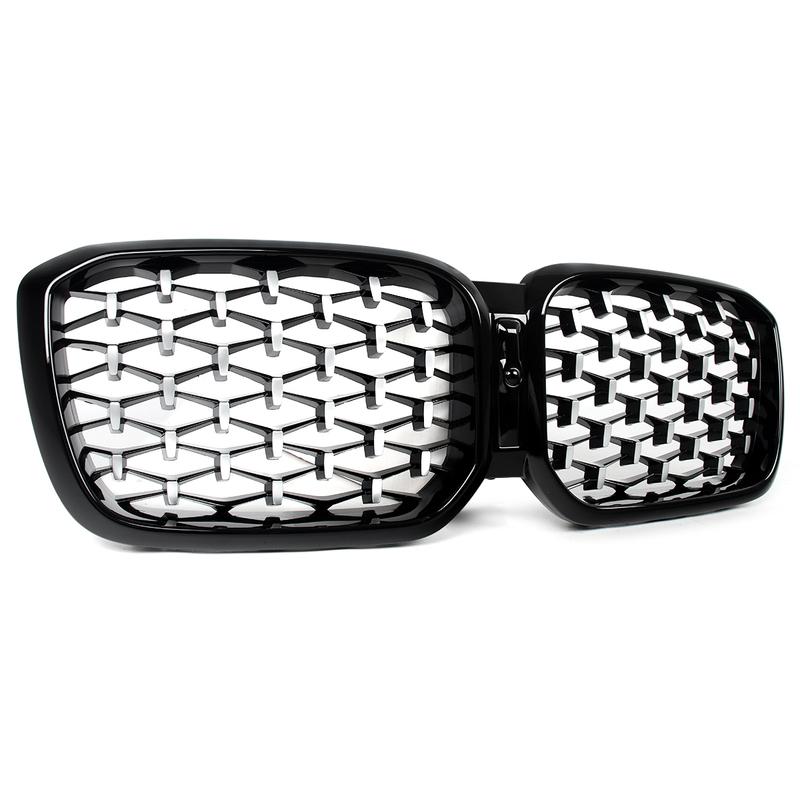 Diamond Look Front Bumper Kidney Grille for BMW X3 G01 X4 G02 2022 2023 2024 M40i sDrive20i M Sport Center Grilles Mesh