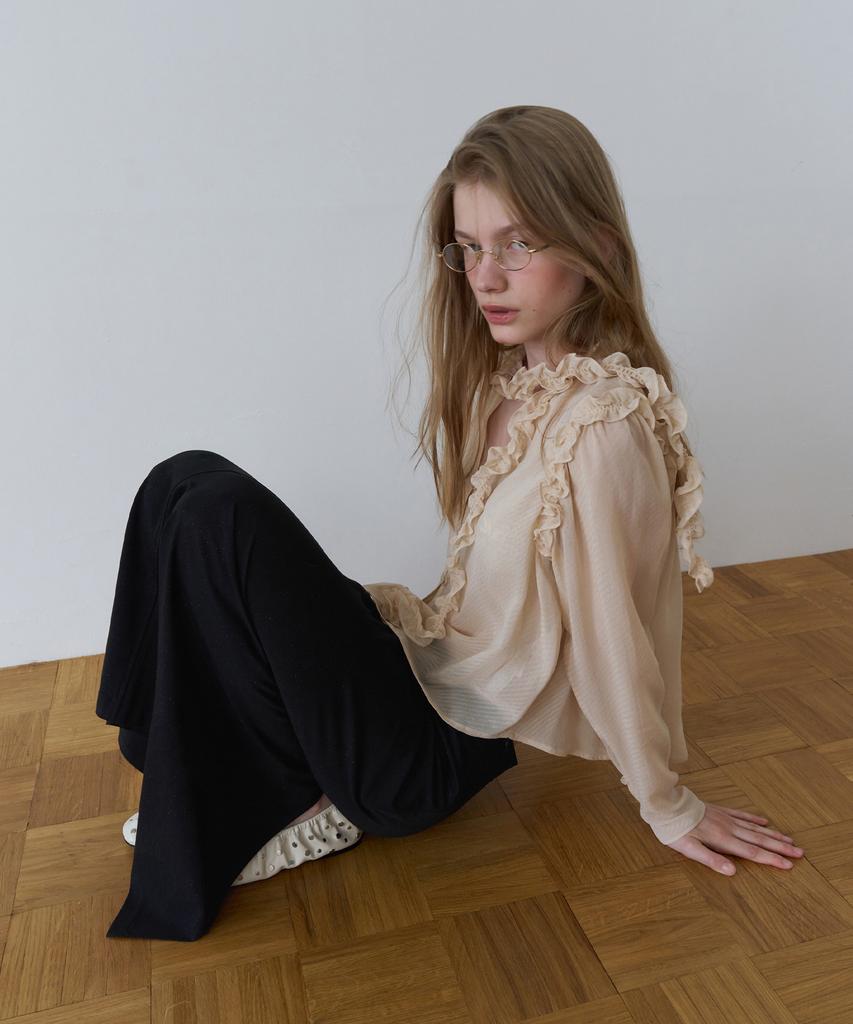 OVERDUEFLAIR Tension Stretch Maxi Skirt_Pearl Black