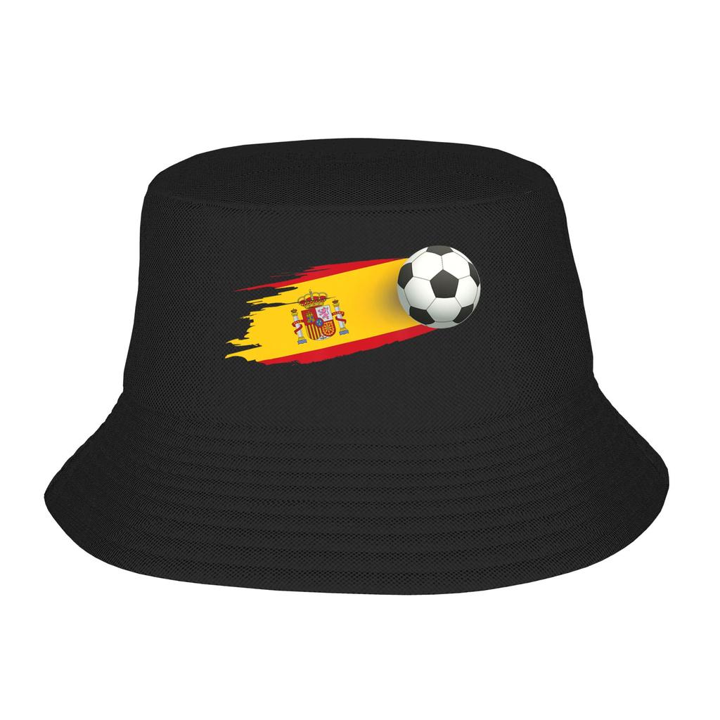 Couple Spain Spanish Flag  Bucket Hat  Breathable FisherUnisex Hats Summer Korean Vacation Caps Hawaii Graphic Visor Hat