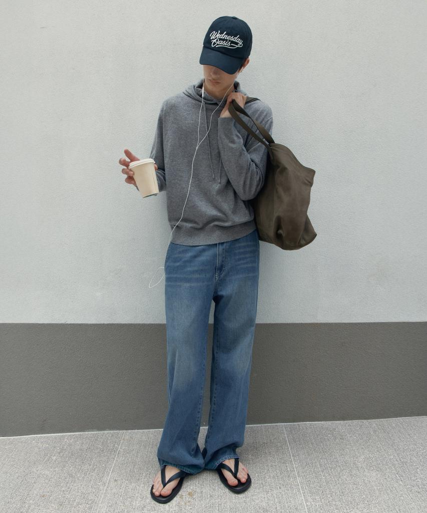 WEDNESDAY OASIS Lambswool Hooded Knit_Gray(Wcb6Kn85)