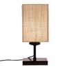 40.64 Cm Square Beige Jute Shade Table Lamp with Wood Base Bulb Not Included Home Décor Bedroom, Dining Room, Hotel Room, Living Room, Office