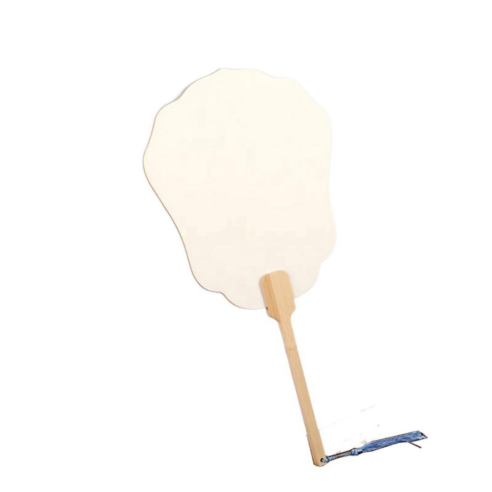 5Pcs Double-side Blank Paper Fan DIY Painting Hand Painting Graffiti Fans  Lacquer Fan