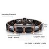 Black Ceramic Tungsten Steel Bracelet Hematite Health Care Link Magnetic Bracelets Bangles Unisex Wristband Luxury Jewelry