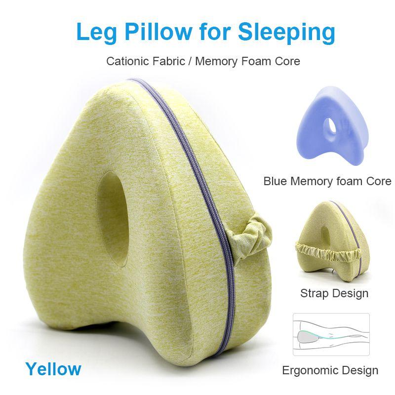 Highdensity Memory Foam Orthopedic Pillow For Leg Positioning And Hip Pain Alleviation