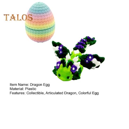 3D-печатное яйцо дракона, красочное яйцо с драконом внутри, шарнирная фигурка дракона, гибкая игрушка-фиджет для детей, наполнители для пасхальной корзины