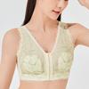 Large Size Women Front Close Minimizer Thin Bra Wireless Brassiere Beauty Back Lace Underwear Gathered Push Up Bralette